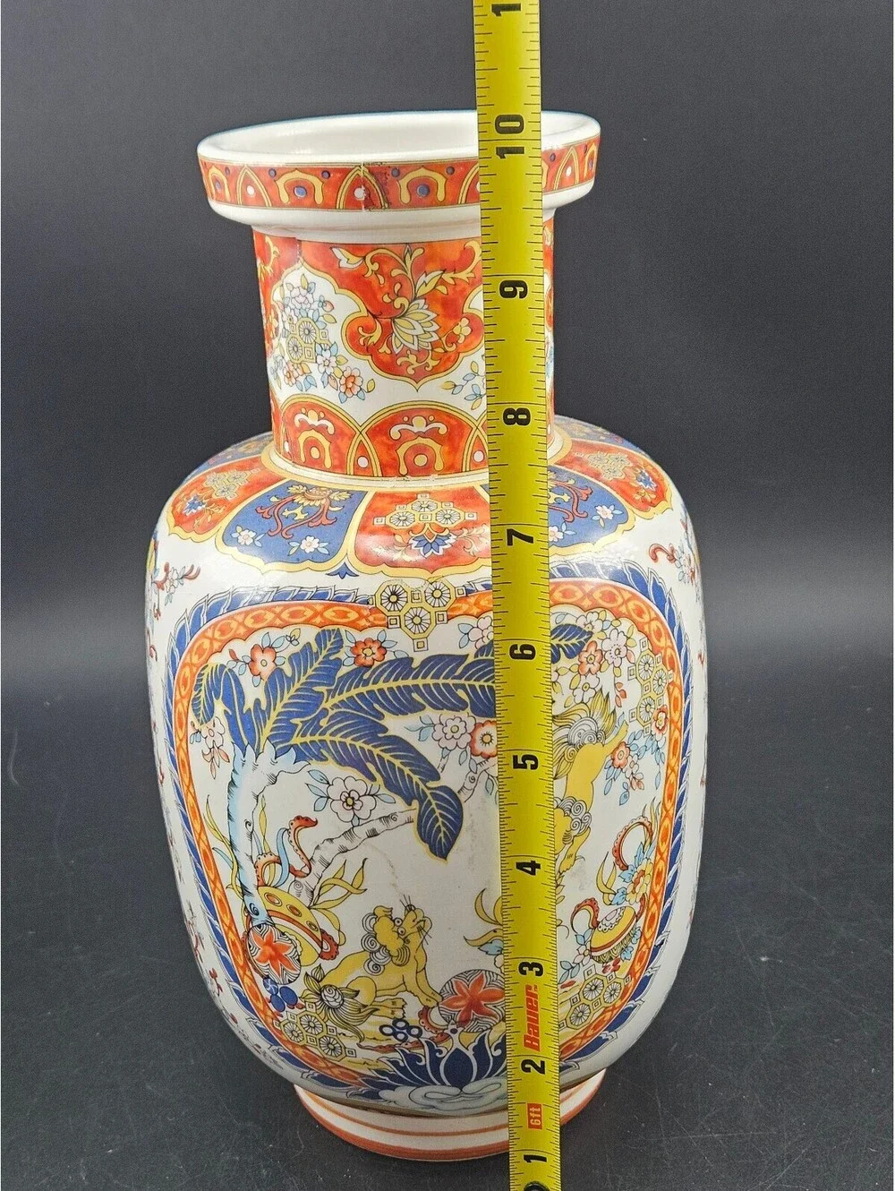 Vtg Mid Century Chinoiserie Foo Dog Vase & Bowl Set Eken & Ardalt Italian Style